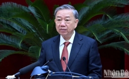 Ph&aacute;t biểu khai mạc của đồng ch&iacute; Tổng B&iacute; thư, Chủ tịch nước tại Hội nghị Trung ương 10 kh&oacute;a XIII