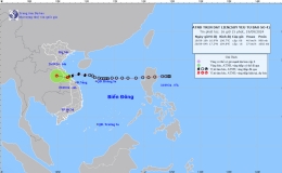 Tin &aacute;p thấp nhiệt đới tr&ecirc;n đất liền (Suy yếu từ b&atilde;o số 4)