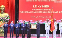 Tổng B&iacute; thư, Chủ tịch nước T&ocirc; L&acirc;m dự lễ kỷ niệm 75 năm Ng&agrave;y truyền thống Học viện Ch&iacute;nh trị quốc gia Hồ Ch&iacute; Minh