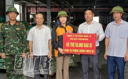 Vũ Thư: Tiếp nhận nhiều vật tư, phương tiện phục vụ c&ocirc;ng t&aacute;c ph&ograve;ng, chống lũ