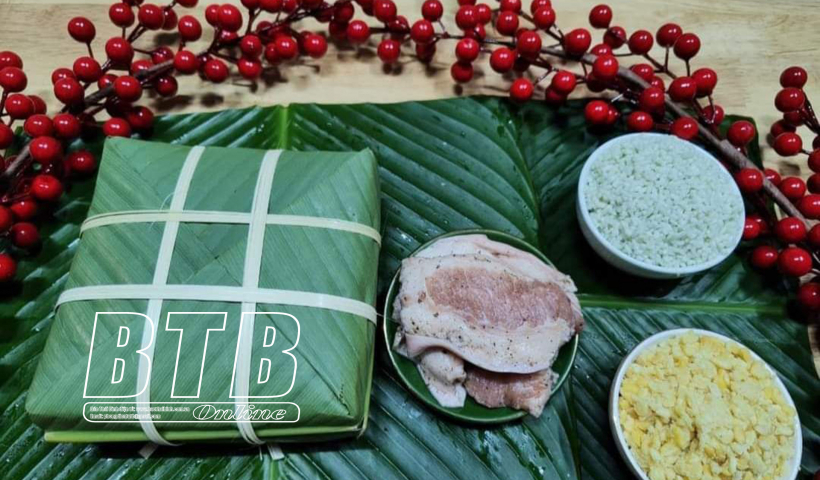 B&aacute;nh chưng xanh ấm vị tết