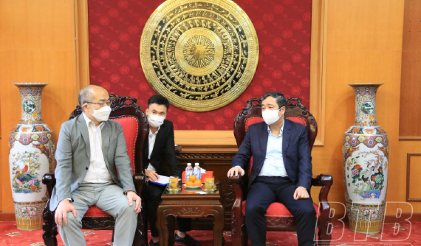 Đồng ch&iacute; B&iacute; thư Tỉnh ủy tiếp v&agrave; l&agrave;m việc với Tập đo&agrave;n Kumagai Gumi (Nhật Bản)