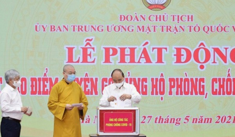 Ph&aacute;t động đợt cao điểm quy&ecirc;n g&oacute;p ủng hộ ph&ograve;ng, chống dịch Covid-19