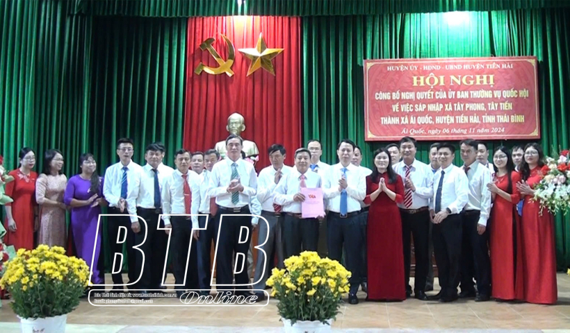 Tiền Hải: C&ocirc;ng bố th&agrave;nh lập 3 x&atilde; &Aacute;i Quốc, Nam Tiến v&agrave; Đ&ocirc;ng Quang 