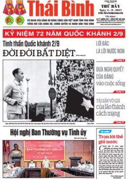 Số 7059 - 7060 & Th&aacute;i B&igrave;nh Chủ nhật ra ng&agrave;y Thứ 7 ng&agrave;y 02/9/2017