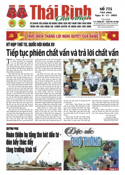 Số 775 - Chủ nhật ng&agrave;y 6/11/2022