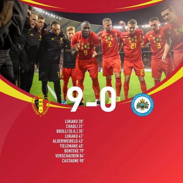 Kết quả vòng loại EURO 2020: Bỉ 9-0 San Marino, Hà Lan 3 – 1 Bắc Ireland, Nga 4 – 0 Scotland - Ảnh 2.