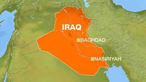 Vị trí thủ đô Baghdad và tỉnh Nassiriya. Ảnh: Aljazeera.