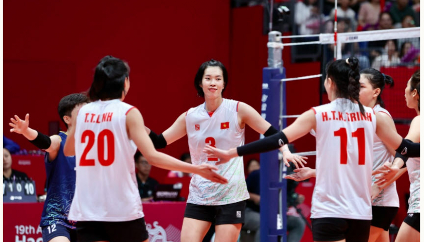 B&oacute;ng chuyền nữ Việt Nam lần đầu v&agrave;o b&aacute;n kết Asiad