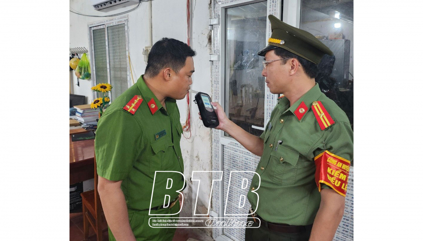 C&ocirc;ng an huyện Th&aacute;i Thụy: Kiểm tra c&ocirc;ng t&aacute;c chấp h&agrave;nh Điều lệnh C&ocirc;ng an nh&acirc;n d&acirc;n