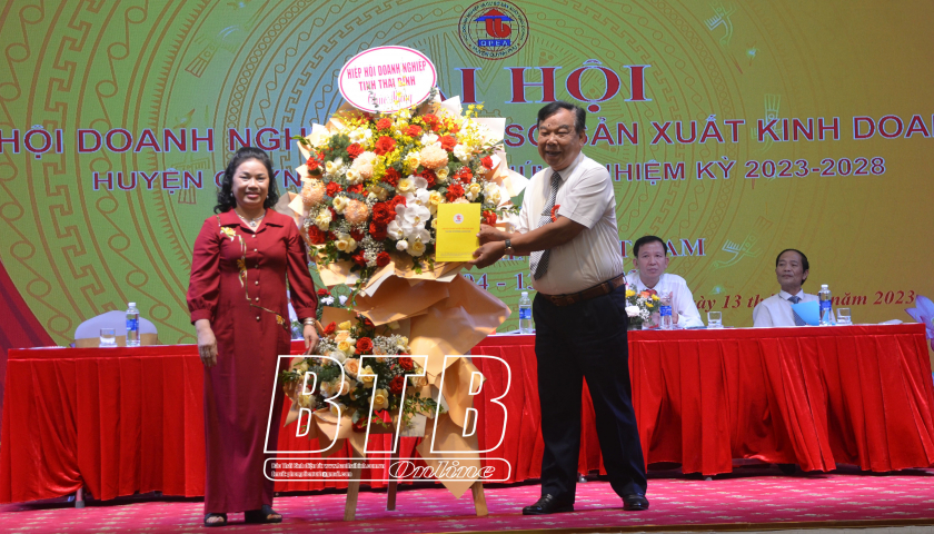 Đại hội Hội Doanh nghiệp v&agrave; Cơ sở sản xuất kinh doanh huyện Quỳnh Phụ, nhiệm kỳ 2023-2028