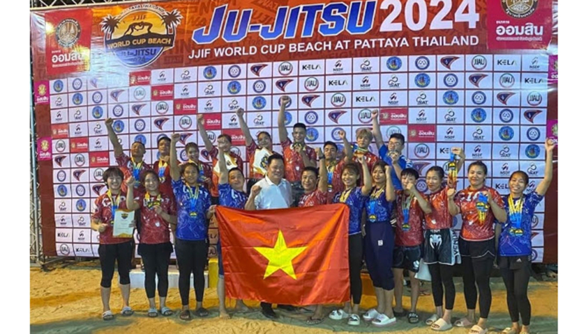 Jujitsu Việt Nam xếp Nhất to&agrave;n đo&agrave;n giải World Cup b&atilde;i biển thế giới 2024