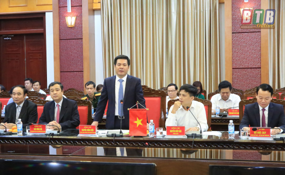 Đoàn công tác của tỉnh Xay Nhạ Bu Ly, Cộng hòa dân chủ nhân dân Lào và tỉnh Yên Bái thăm và làm việc tại Thái Bình