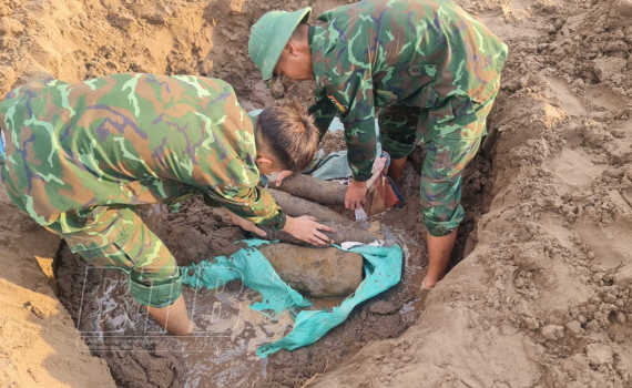 Hủy nổ bom, đạn tại huyện Kiến Xương