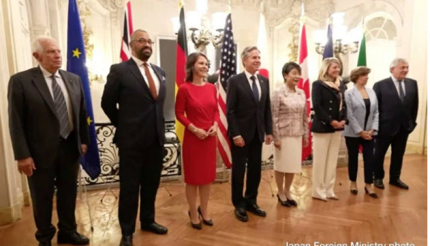 Hội nghị Ngoại trưởng G7: T&igrave;m giải ph&aacute;p cho khủng hoảng Trung Đ&ocirc;ng v&agrave; c&aacute;c vấn đề to&agrave;n cầu