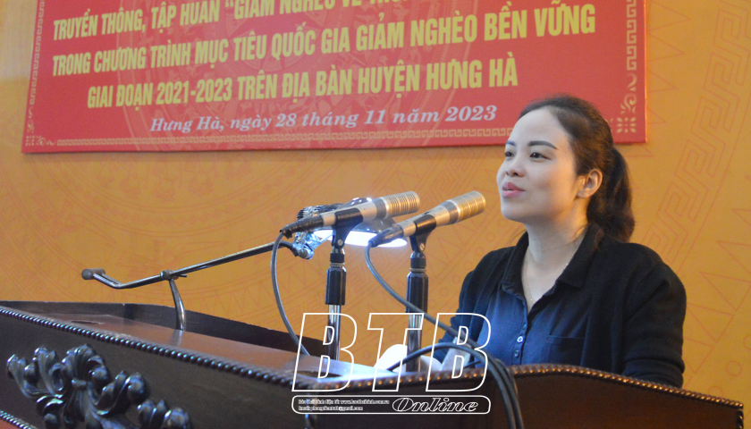 Hưng H&agrave;: Tổ chức tập huấn giảm ngh&egrave;o về th&ocirc;ng tin