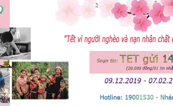 Ph&aacute;t động nhắn tin "Tết v&igrave; người ngh&egrave;o v&agrave; nạn nh&acirc;n chất độc da cam" năm 2020