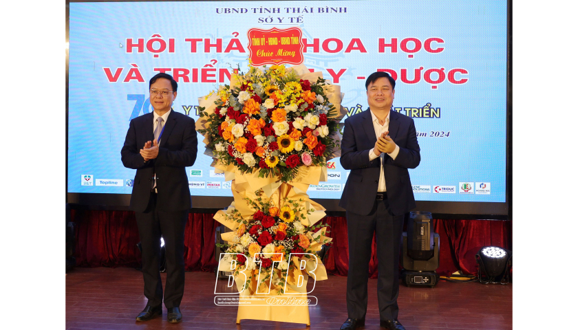 Hội thảo khoa học v&agrave; triển l&atilde;m y dược &ldquo;Y tế Th&aacute;i B&igrave;nh hội nhập v&agrave; ph&aacute;t triển&rdquo;