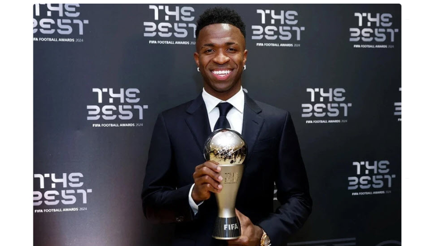 Vinicius Junior gi&agrave;nh giải thưởng FIFA The Best 2024