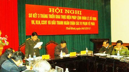 Sơ kết đợt cao điểm thực hiện Ph&aacute;p lệnh 16 v&agrave;&nbsp;triển khai đấu tranh ngăn chặn c&aacute;c vi phạm về ph&aacute;o