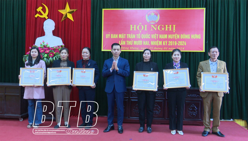 Ủy ban MTTQ huyện Đ&ocirc;ng Hưng thống nhất chương tr&igrave;nh h&agrave;nh động năm 2024