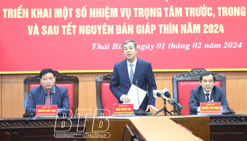 Ban Chấp h&agrave;nh Đảng bộ tỉnh triển khai một số nhiệm vụ trọng t&acirc;m trước, trong v&agrave; sau tết Nguy&ecirc;n đ&aacute;n Gi&aacute;p Th&igrave;n 2024   