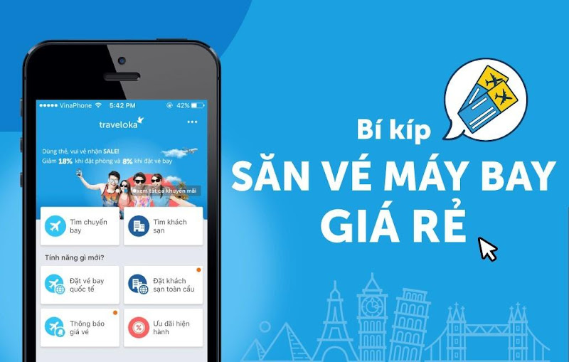 Bí kíp săn vé máy bay Tết 2022 giá rẻ trên ứng dụng Traveloka