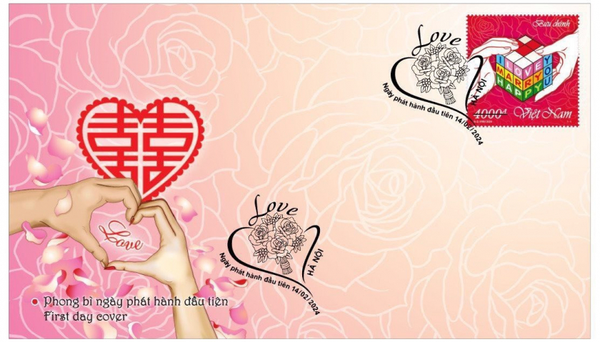 Ph&aacute;t h&agrave;nh bộ &ldquo;Tem t&igrave;nh y&ecirc;u&rdquo; nh&acirc;n lễ Valentine