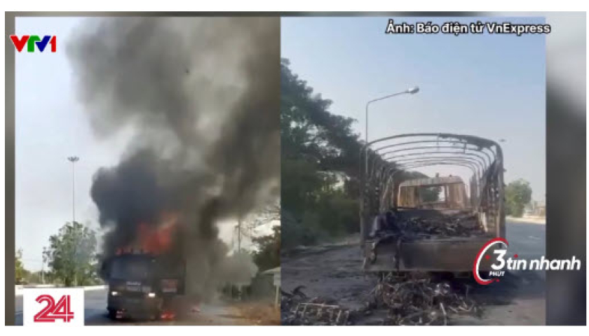 D&agrave;n xe đạp của đội tuyển Việt Nam ch&aacute;y rụi ở Th&aacute;i Lan