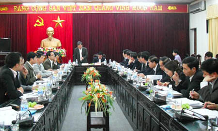 Tiếp v&agrave; l&agrave;m việc với Bộ trưởng Bộ T&agrave;i nguy&ecirc;n v&agrave; M&ocirc;i trường