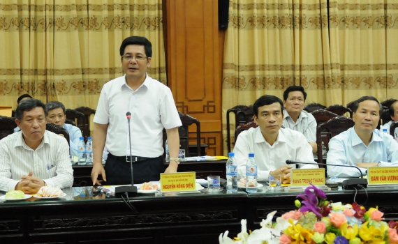 Đồng chí Nguyễn Chí Dũng, Ủy viên Trung ương Đảng, Bộ trưởng Bộ Kế hoạch và Đầu tư thăm và làm việc tại Thái Bình
