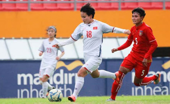 ĐT nữ Việt Nam quật ng&atilde; Myanmar ngay tại s&acirc;n đối thủ