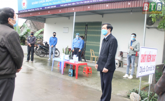 Kiểm tra công tác phòng, chống dịch Covid-19 tại huyện Vũ Thư