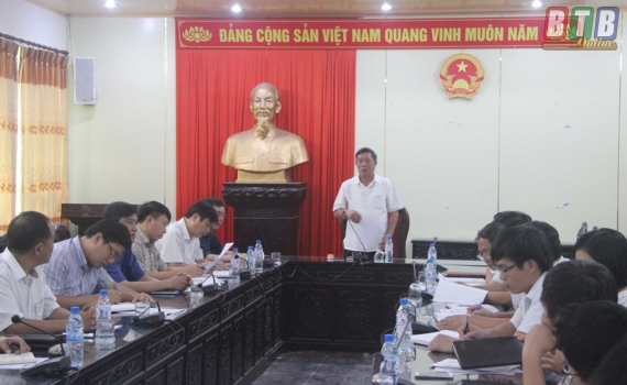 Kiểm tra tiến độ đầu tư xây dựng kết cấu hạ tầng KCN Tiền Hải