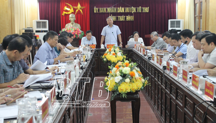 Vũ Thư: Đ&aacute;nh gi&aacute; tiến độ x&acirc;y dựng NTM n&acirc;ng cao tại c&aacute;c x&atilde;