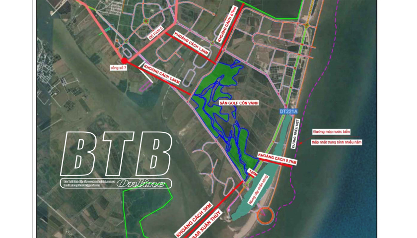 Chuẩn bị khởi c&ocirc;ng dự &aacute;n s&acirc;n golf Cồn V&agrave;nh quy m&ocirc; hơn 2.100 tỷ đồng