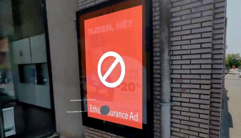 Ứng dụng chặn quảng c&aacute;o ngo&agrave;i đời thực