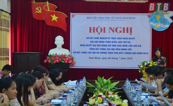 Hội Li&ecirc;n hiệp Phụ nữ tỉnh: Sơ kết giữa nhiệm kỳ thực hiện nghị quyết đại hội Đảng c&aacute;c cấp