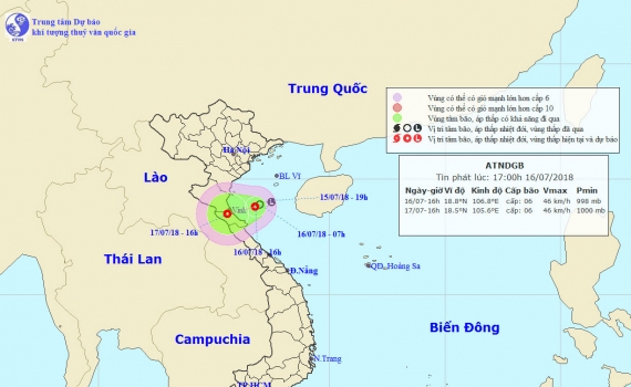 C&ocirc;ng điện khẩn số 09/CĐ-PCTT ng&agrave;y 16/7/2018 của Ban chỉ huy Ph&ograve;ng chống thi&ecirc;n tai v&agrave; TKCN tỉnh Th&aacute;i B&igrave;nh