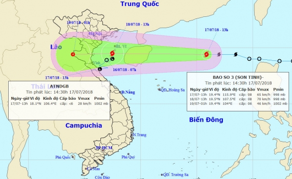 C&ocirc;ng điện khẩn số 10/CĐ-PCTT ng&agrave;y 17/7/2018 của Ban chỉ huy Ph&ograve;ng chống thi&ecirc;n tai v&agrave; TKCN tỉnh Th&aacute;i B&igrave;nh