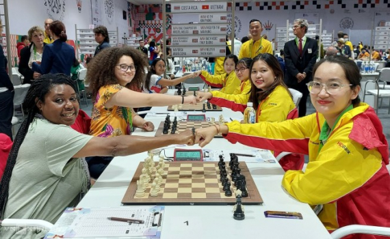 Việt Nam thắng trận thứ hai ở Olympiad cờ vua
