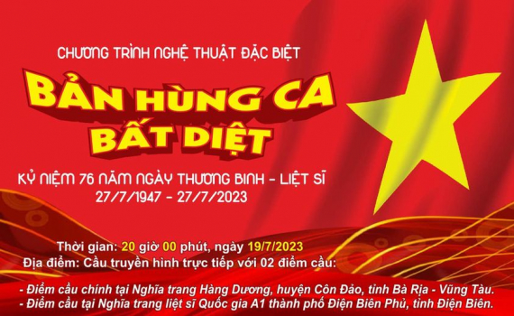 Cầu truyền h&igrave;nh trực tiếp Chương tr&igrave;nh nghệ thuật &ldquo;Bản h&ugrave;ng ca bất diệt&rdquo;