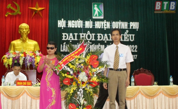 Đại hội đại biểu Hội Người m&ugrave; huyện Quỳnh Phụ lần thứ VIII