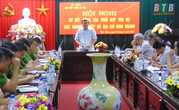 Sơ kết công tác phối hợp thu nợ các doanh nghiệp bỏ địa chỉ kinh doanh