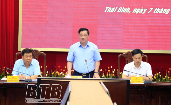 UBND tỉnh nghe b&aacute;o c&aacute;o dự &aacute;n tuyến đường tỉnh 454 (đường 223) đoạn từ đường Trần Th&aacute;i T&ocirc;ng đến n&uacute;t giao với quốc lộ 10 tại khu c&ocirc;ng nghiệp TBS S&ocirc;ng Tr&agrave;