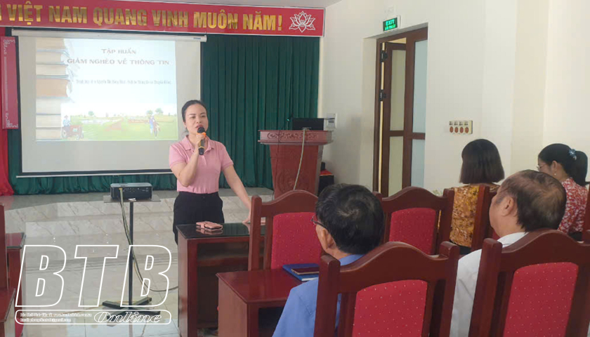 Quỳnh Phụ: Tập huấn giảm nghèo về thông tin