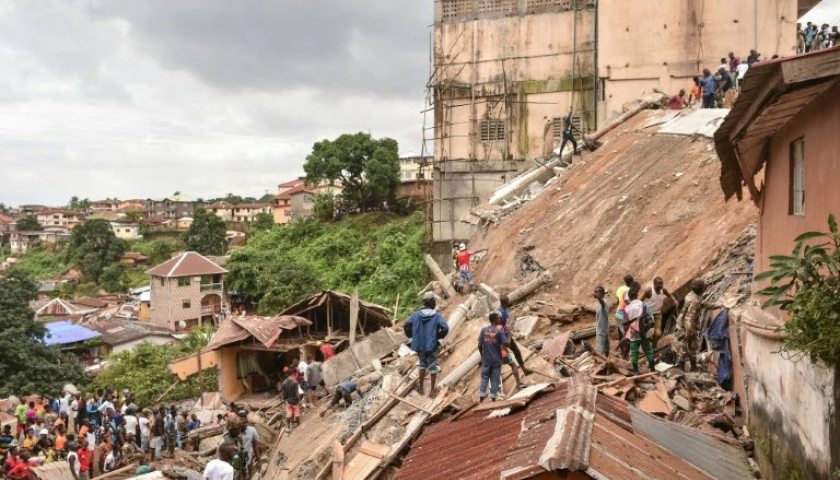 Tòa nhà 7 tầng ở Sierra Leone đổ sập, ít nhất 8 người thiệt mạng