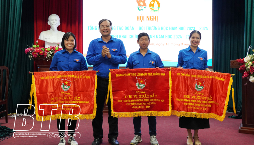 Tổng kết c&ocirc;ng t&aacute;c đo&agrave;n, đội v&agrave; phong tr&agrave;o thanh thiếu nhi năm học 2023 - 2024